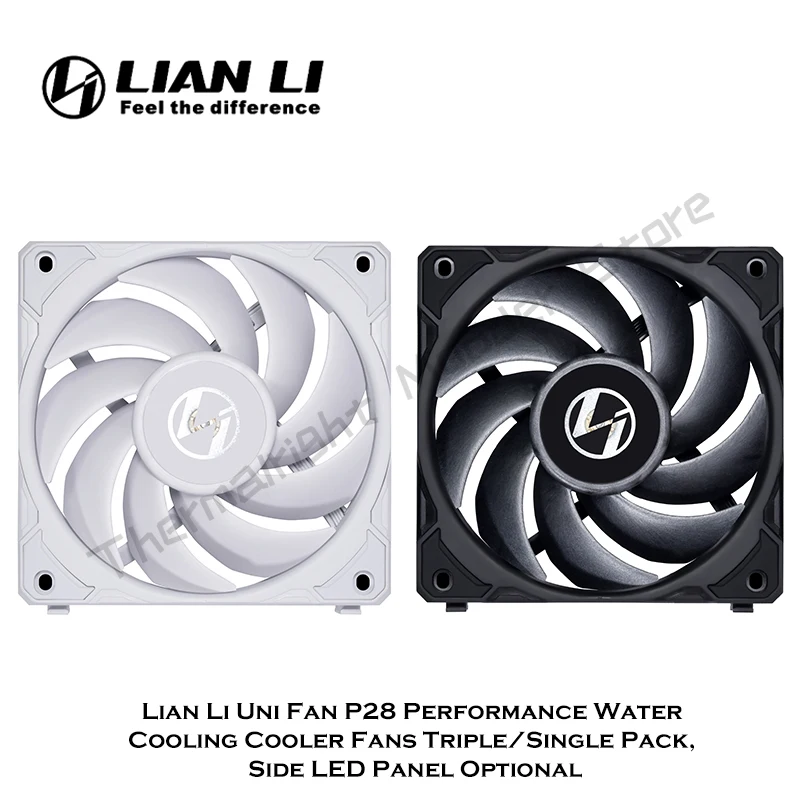 Lian Li P28 Uni ventilador de rendimiento, Enfriador de refrigeración por agua, paquete Triple/individual, Panel LED lateral de fácil empalme opcional