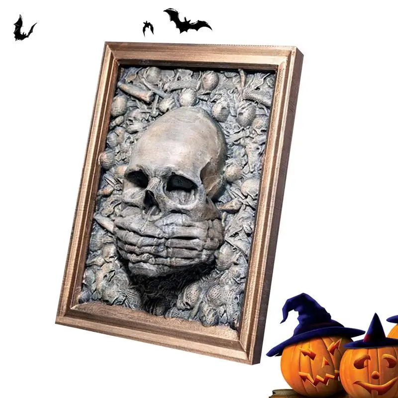 Gothic Wall Sculptures Wall Sculptures Wall Decor Skull Decor Spooky Picture Frames Picture Frames Collage Wall Decoration suppl