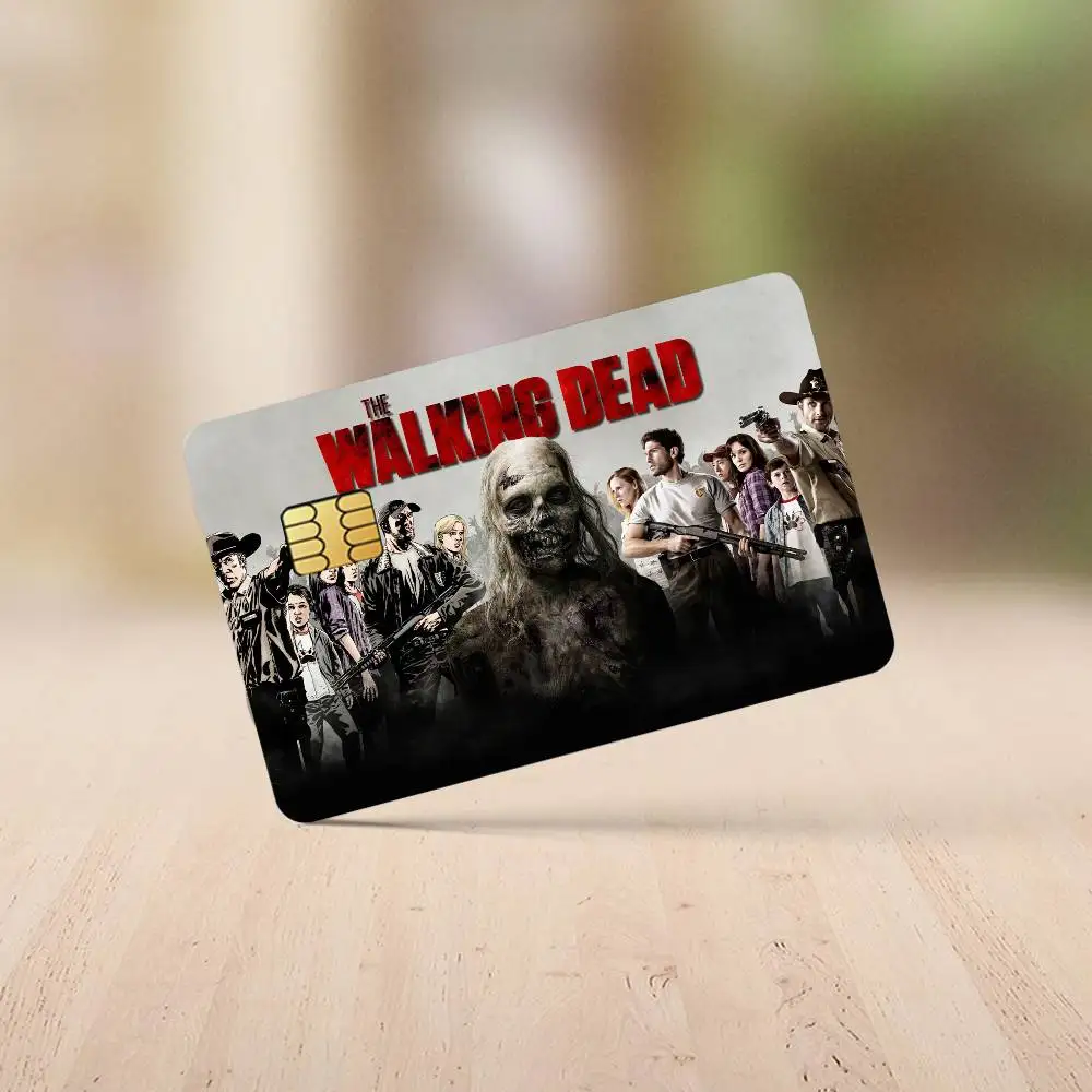 TV Show The Walking Dead Credit Card Stickers Skin for Bank Debit Decorative Protection 4PCS Anti-scratch Waterproof