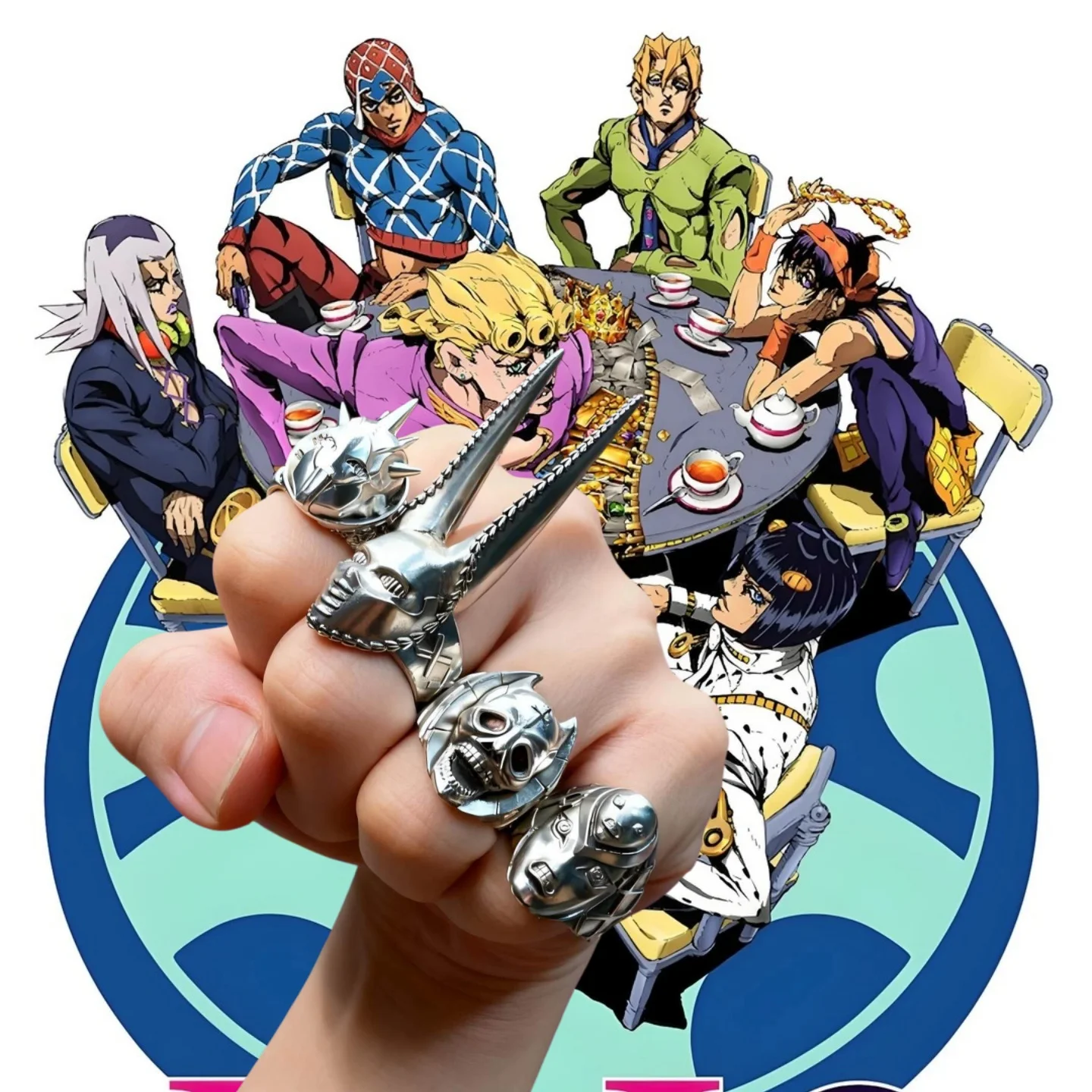 

Jojos Bizarre Adventure Ring The World Stand Kujo Jotaro Insect Arrow Awakening Alloy Cosplay Jewelry For Anime Fans Daily Wear