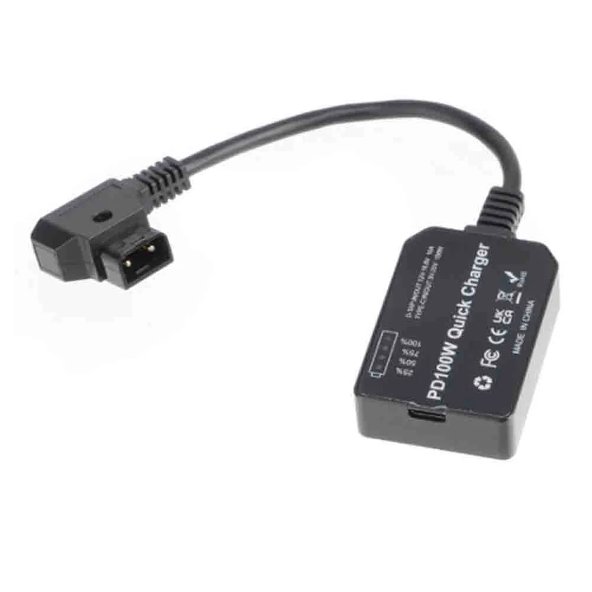 Dummy Battery D-TAP V-Port to PD 100W Bidirectional Charging and Discharging Module USB Power Adapter for Monitor/Camera