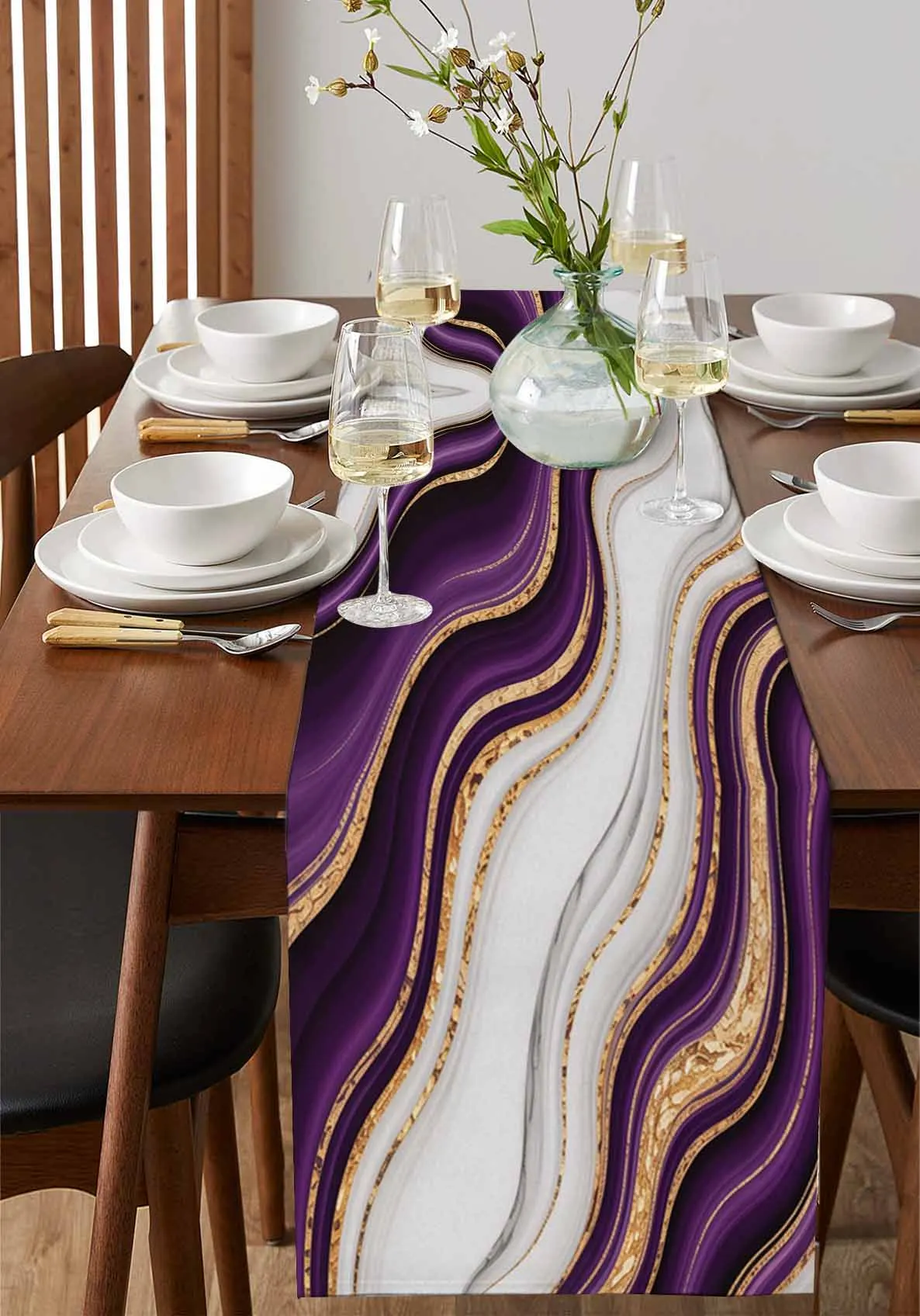 

Abstract Modern Fluid Texture Home Decorations Coffee Table Decor Tablecloth Table Kitchen Decorative Table Runner
