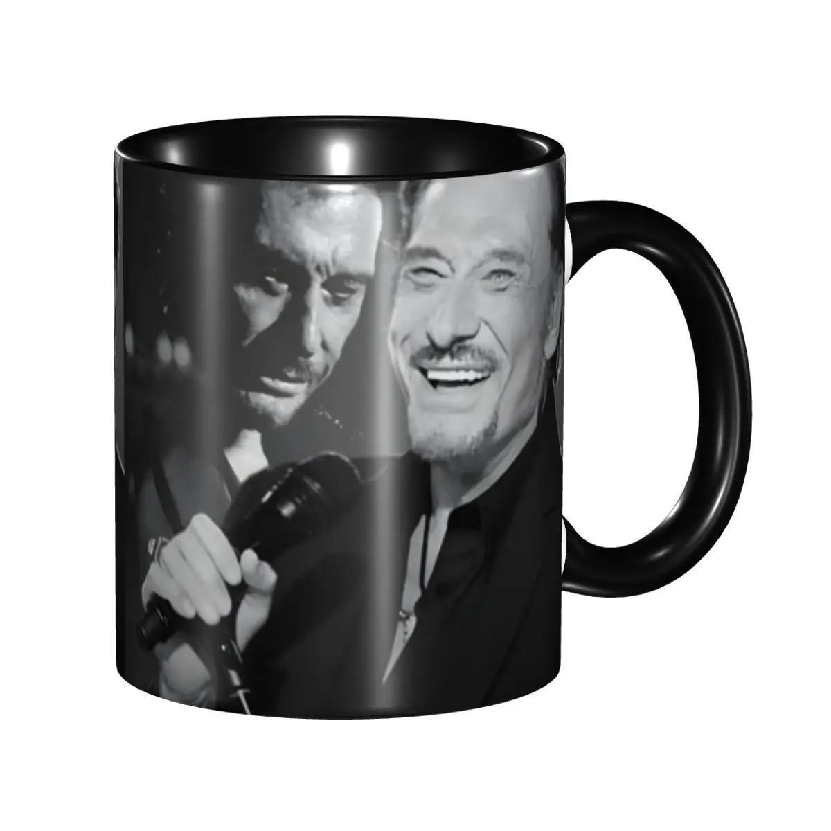 French Rock Legend Johnny Hallyday Coffee Mugs DIY Custom Ceramic Tea Milk Mug
