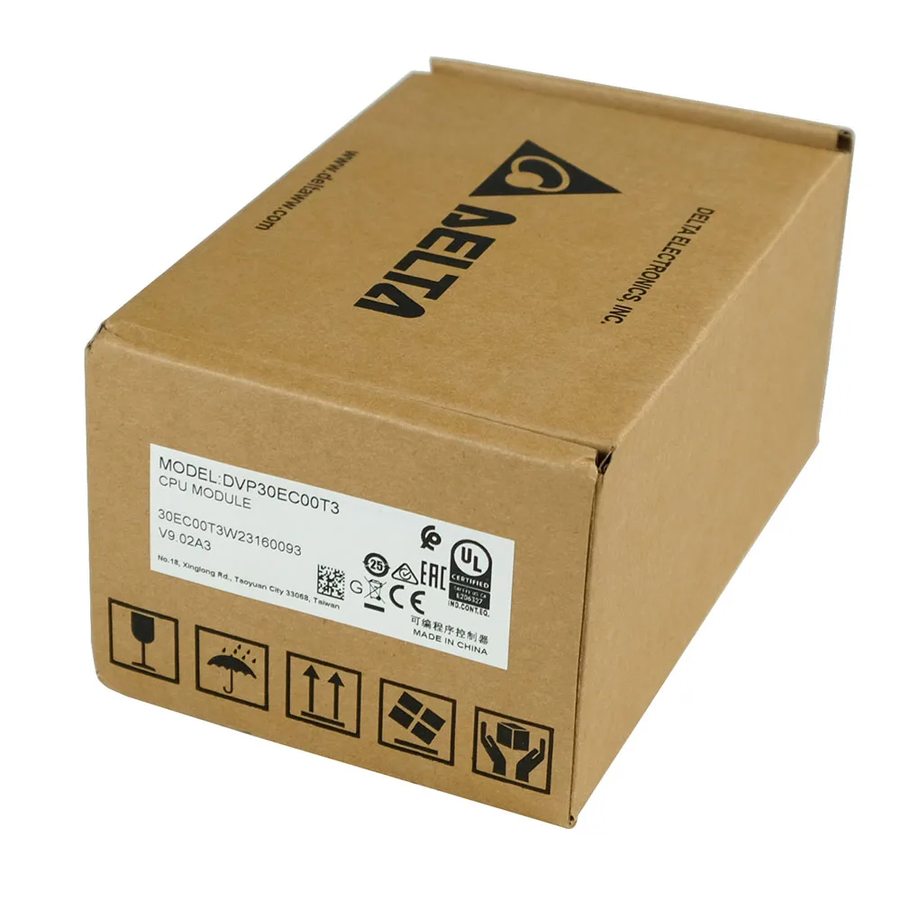 الأصلي دلتا DVP30EC00T3 PLC EC3 سلسلة 100-240VAC 18DI 12DO مخرج الترانزستور في الصندوق