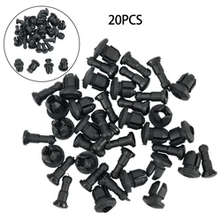 20pcs For Honda Fairing Clips For Honda Blackbird CBR1100XX 97-07 Bodywork B46 Black Honda Pan-European ST 1300