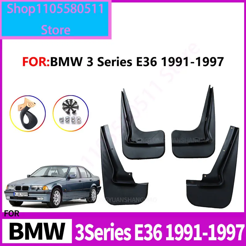DPB for BMW 3 Series E36 1991-1997 Fenders Mudguards Durable Splash Resistant Front Rear Wheel for Protection Set 4