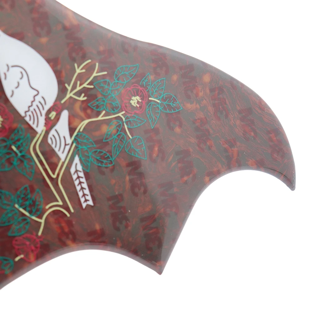 1R Pigeon Flower Kristall-Epoxidharz Gitarren-Schlagbrett Elastische Weiche Gummi-Kratzschutzplatte für Folk-Akustikgitarre – Detail 6