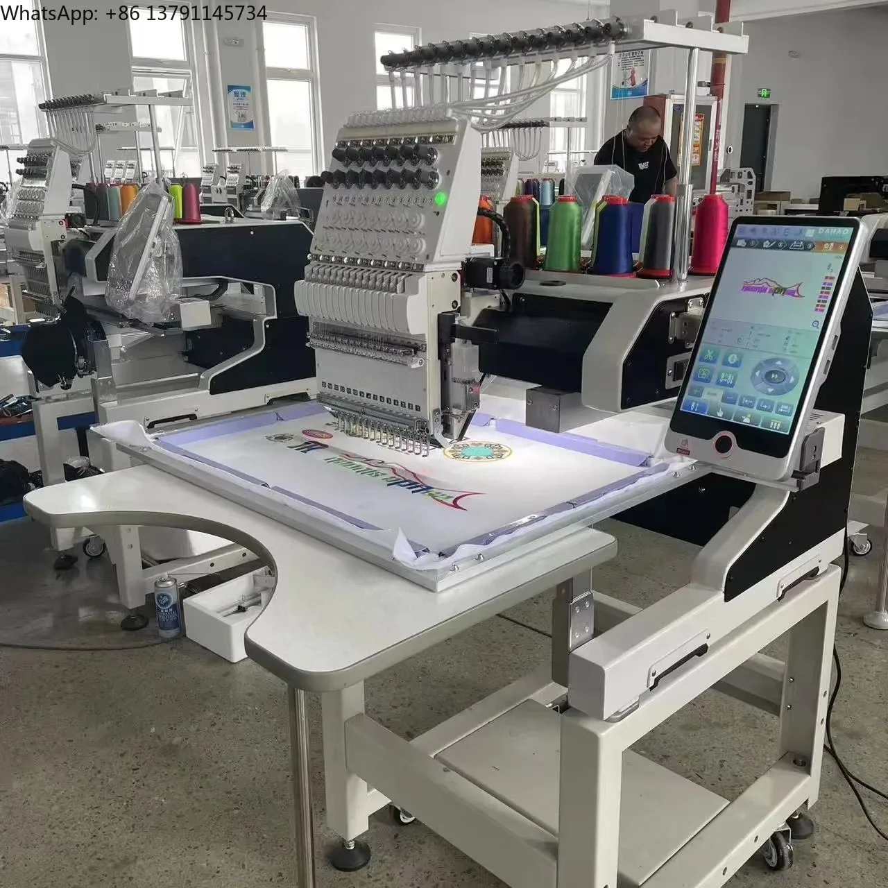 

700 Commercial Computerized Embroidery Machine Wholesale Price for Cap Flat Clothing, Socks, Patches