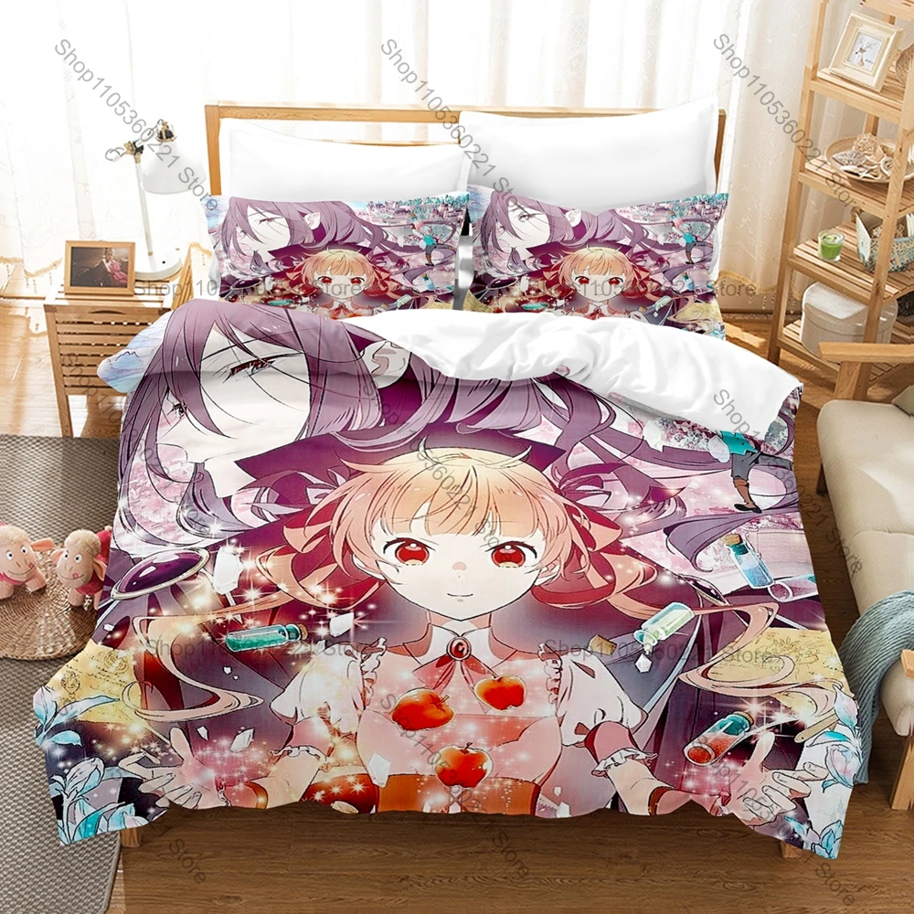 Sugar Apple Fairy Tale Bedding Set, Duvet Cover & 2 Pillowcases, Fantasy Anime Pattern Breathable Fabric All Season