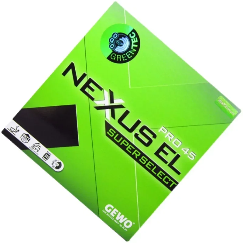 Original GEWO NEXUS EL PRO 45 48 53 (Green Rubber, Aruna Forehand) Table Tennis Rubber Super Select Ping Pong Sponge