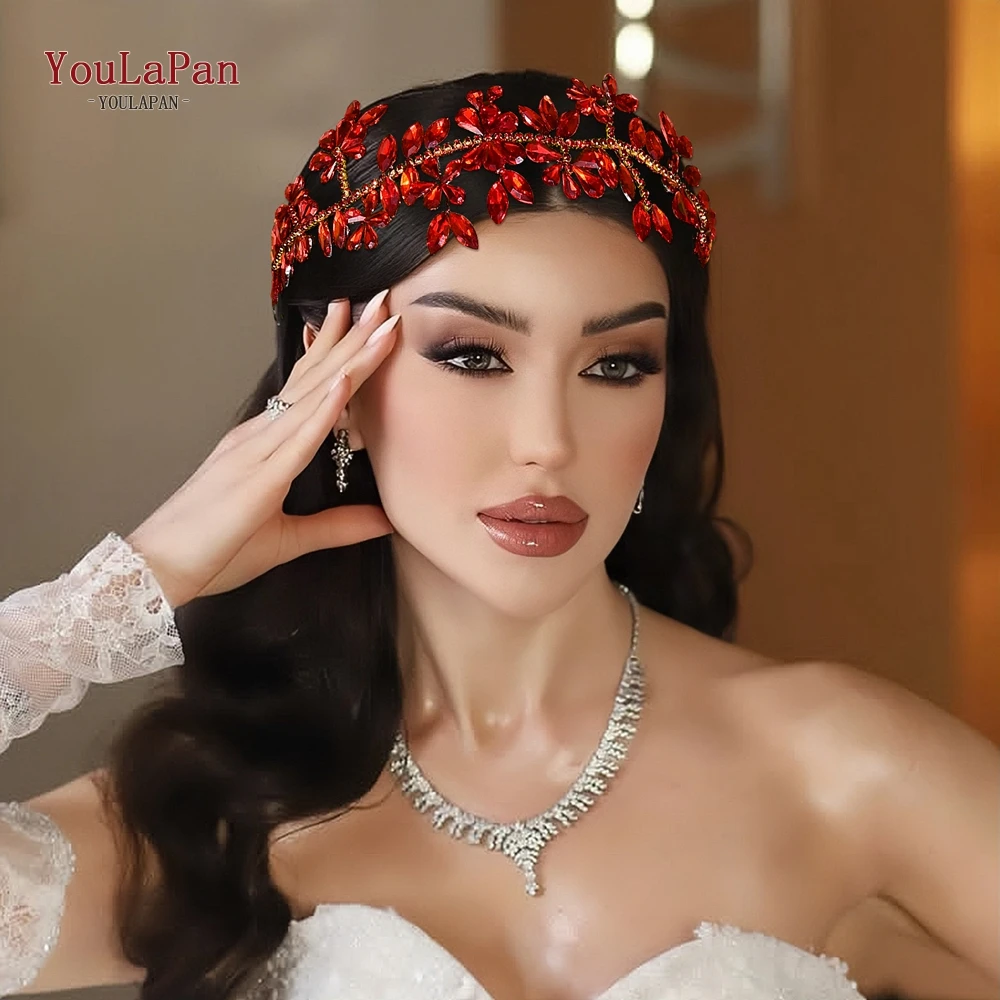 

YouLaPan Wedding Bride Headband Rhinestone Headpiece Women Hair Accessories Bridal Hair Jewelry Headwear for Party Tiara HP239