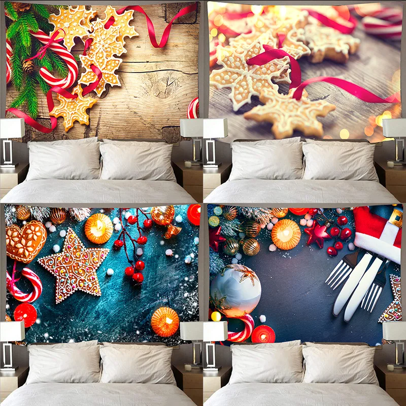 Christmas Wall Tapestry Star Aesthetic Room Decor Garden Posters for Outside Large Wall Hanging Home Bedroom Beach Towel Blanket