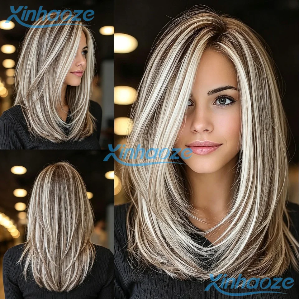 Linker Seitenteil aus Echthaar, kurzer, gerader Bob, ohne Kleber # 613 Vorgefertigte Perücken mit 13x4 Lace-Front und Babyhaar-Umrandung