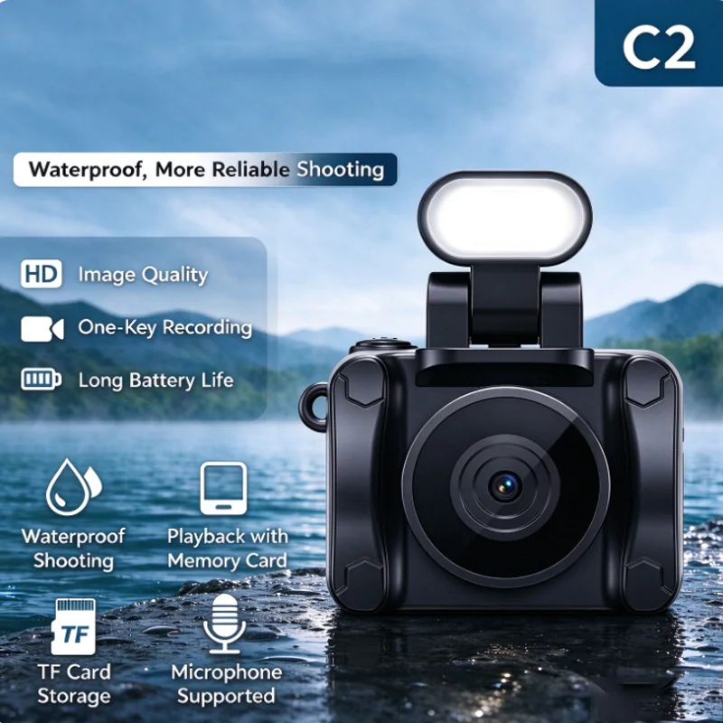 C2 Camera: WiFi-Enabled Remote Smart Wireless Home Night Vision Security Surveillance HD Outdoor Action Camera