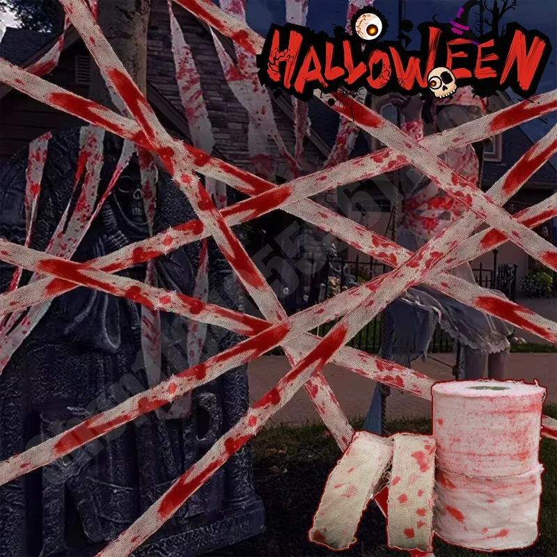 

Хэллоуин кровавый марлевый рулон искусственная кровь повязка накидка жуткий костюм мумии зомби искусственная кровь жуткие аксессуары декор для вечеринки