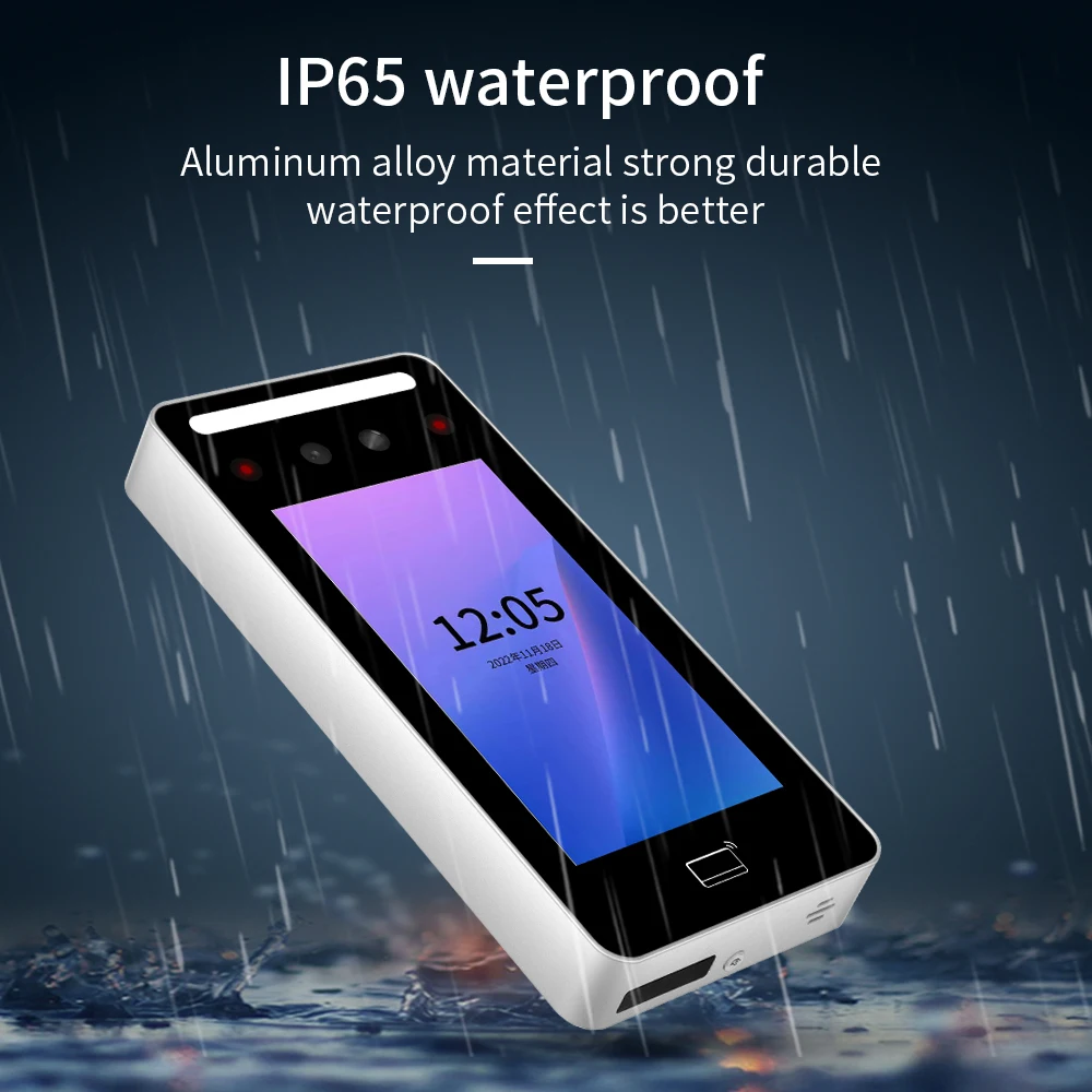 Imagem -04 - Leitor Facial Dinâmico Exterior de Wiegand do Sistema do Comparecimento do Tempo do Controle de Acesso 125khz Rfid do Reconhecimento de Cara de Tuya Wifi de Polegadas