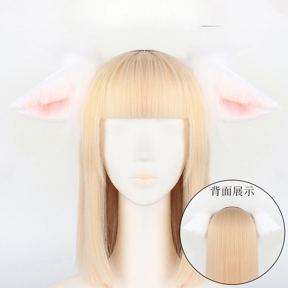 Simulated Sheep Ear Headband Plush Sheep Hoof Gloves Cosplay Comic Show Dress Up Party Headgear
