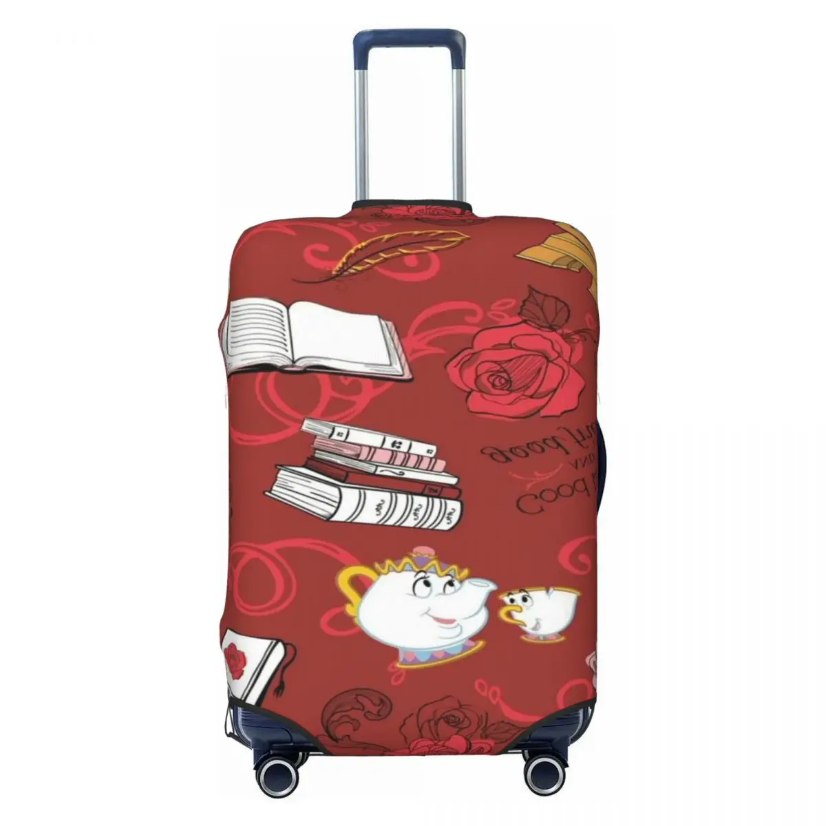 

Custom Beauty And The Beast Movie Suitcase Cover Elastic Luggage Protective Covers for 18-32 inch