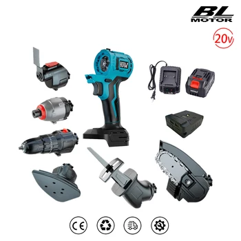 Herramientas multiherramienta de tesoro eléctrico sin escobillas, destornillador, pulidor de taladro eléctrico, pulidor de sierra alternante, accesorios eléctricos