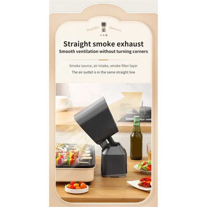 

Портативная вытяжка, мини-кухонная настольная вытяжка без установки, регулируемый угол для внутреннего барбекю, вытяжка для горячей кастрюли, прочная вилка стандарта США