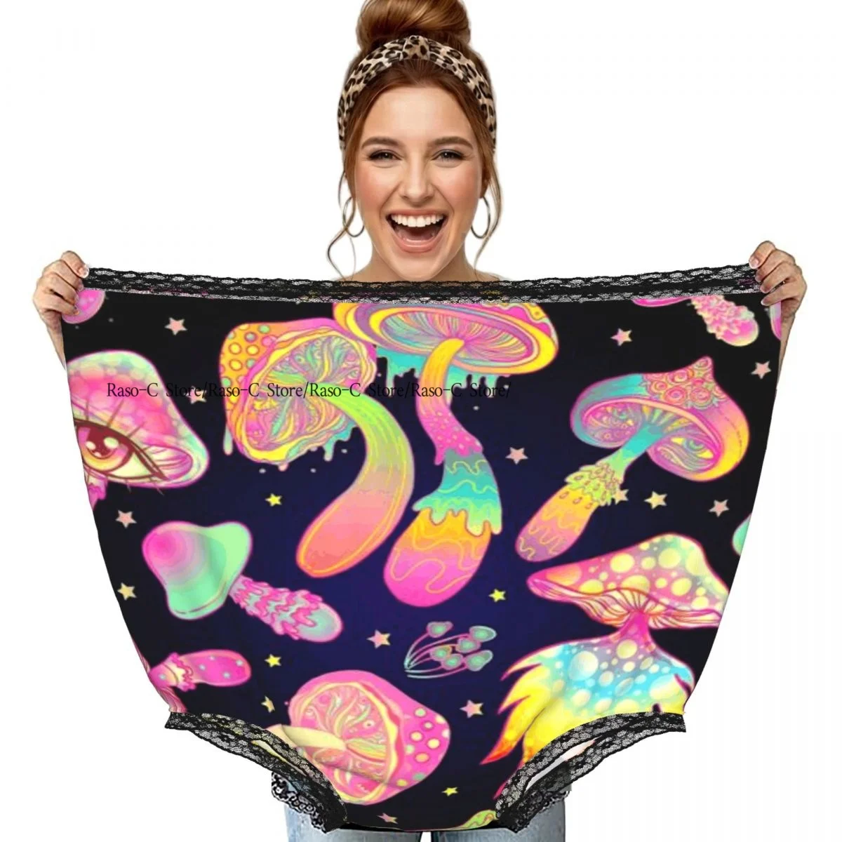 Funny Granny Underwear Magic Mushrooms Gag Gift Granny Panties