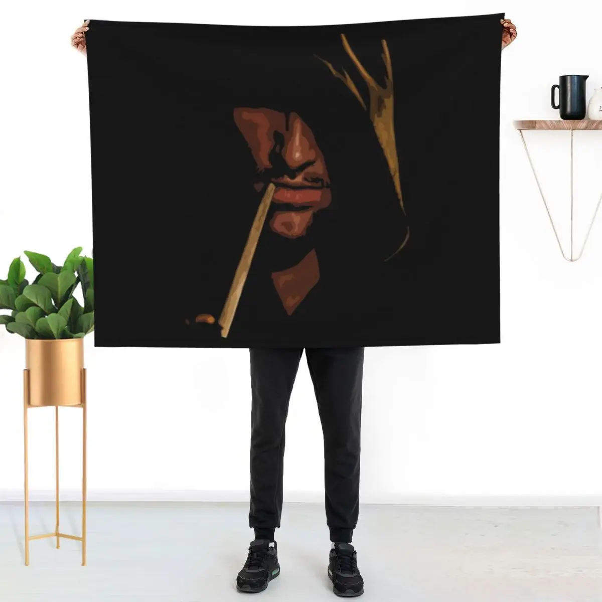 Painting Aragorn The Strider Funny Gifts Throw Blanket Anti Shedding Soft Fuzzy Blanket for Home