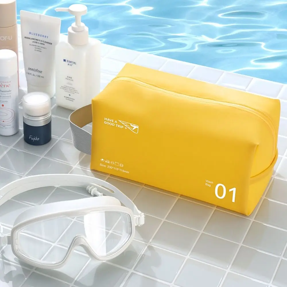 Simple Waterproof Travel Organizer Portable PVC Bag Cosmetic Bag Wash Bag Makeup Pouch