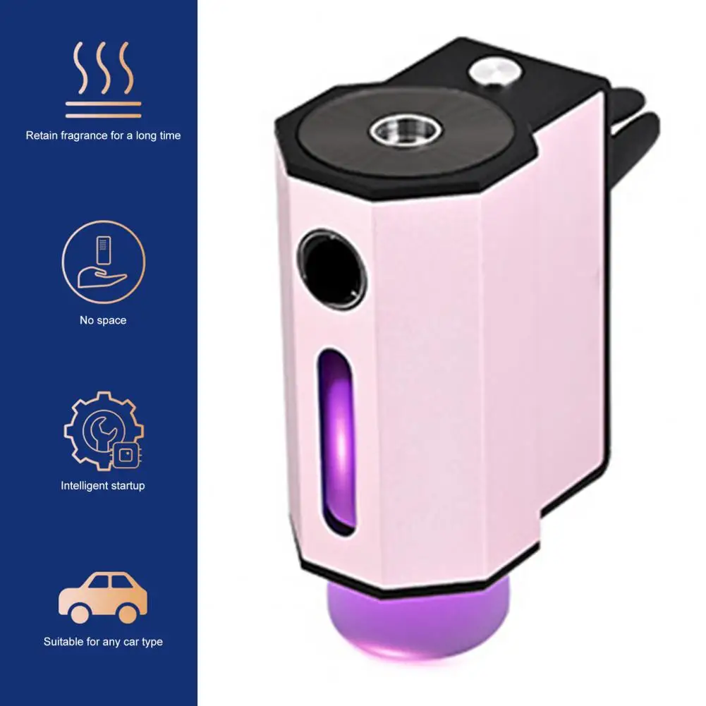 Difusor de aromaterapia para coche, ambientador compacto con tecnología de atomización para fragancia inteligente, función de encendido/apagado automático