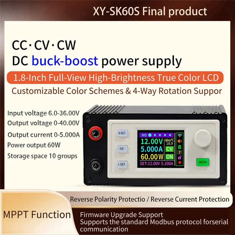 N11R SK60S CNC Finished Adjustable DC Regulated Power Supply Constant Voltage Constant Current 5A 60W Step-Down Module