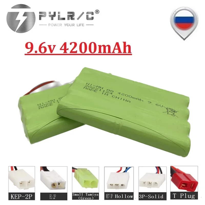 9.6V 4200mAh Nimh Battery for rc car 9.6V AA Battery For Rc toys Tanks Robots Gun Boats 700/1400mAh 9.6v Rechargeable Battery