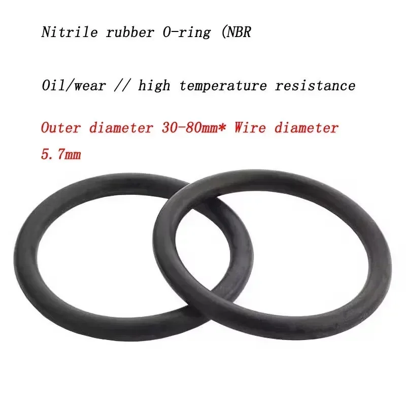 O-ring Seal Ring Oil and Wear Resistant Outer Diameter 30 35 40 45 50 55 60 63 65 70  73 75 80* Wire Diameter 5.7mm