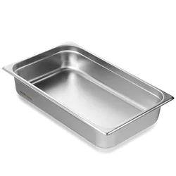 SucceBuy 4 inch Buffet Chafing Dishes Gastronorm Pans Steam Table Pans Tray Stainless Steel Food Container for Party BBQ Baking