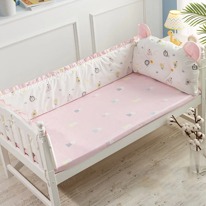 Cute Crib Anti-collision Bed Surround Children Splicing Bed Bed Fence Newborn Cotton Thicken Guard Rail Cushion Baby Bedding Kit