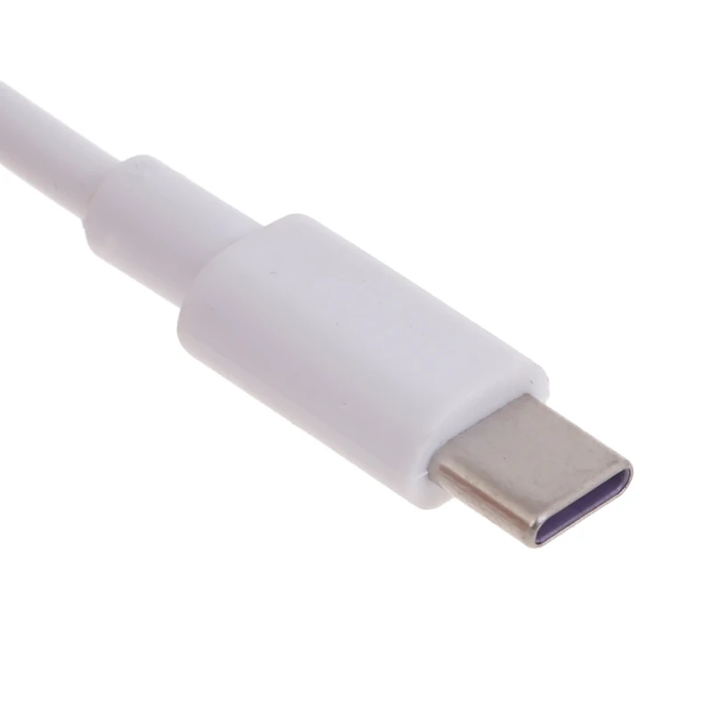 Compact White TypeC USB Cable with On/Off Fast- Charging and Data Syncing Dropship