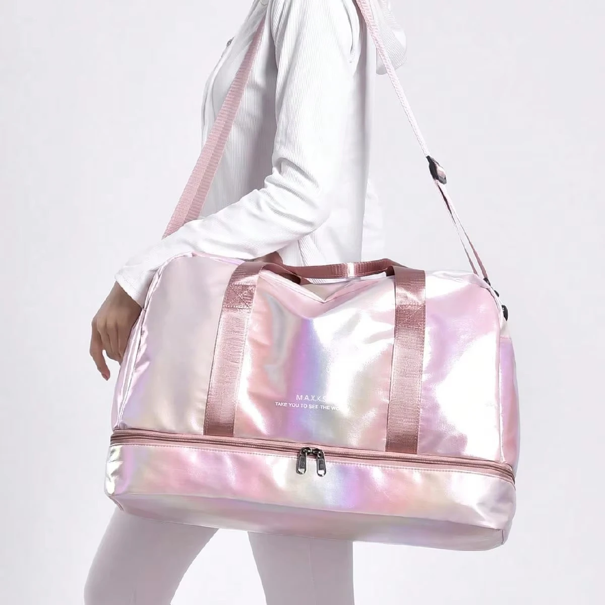 

Новая многофункциональная повседневная дорожная спортивная сумка большой вместимости, легкая нейлоновая сумка для выходных для спортзала, спорта, ночных поездок