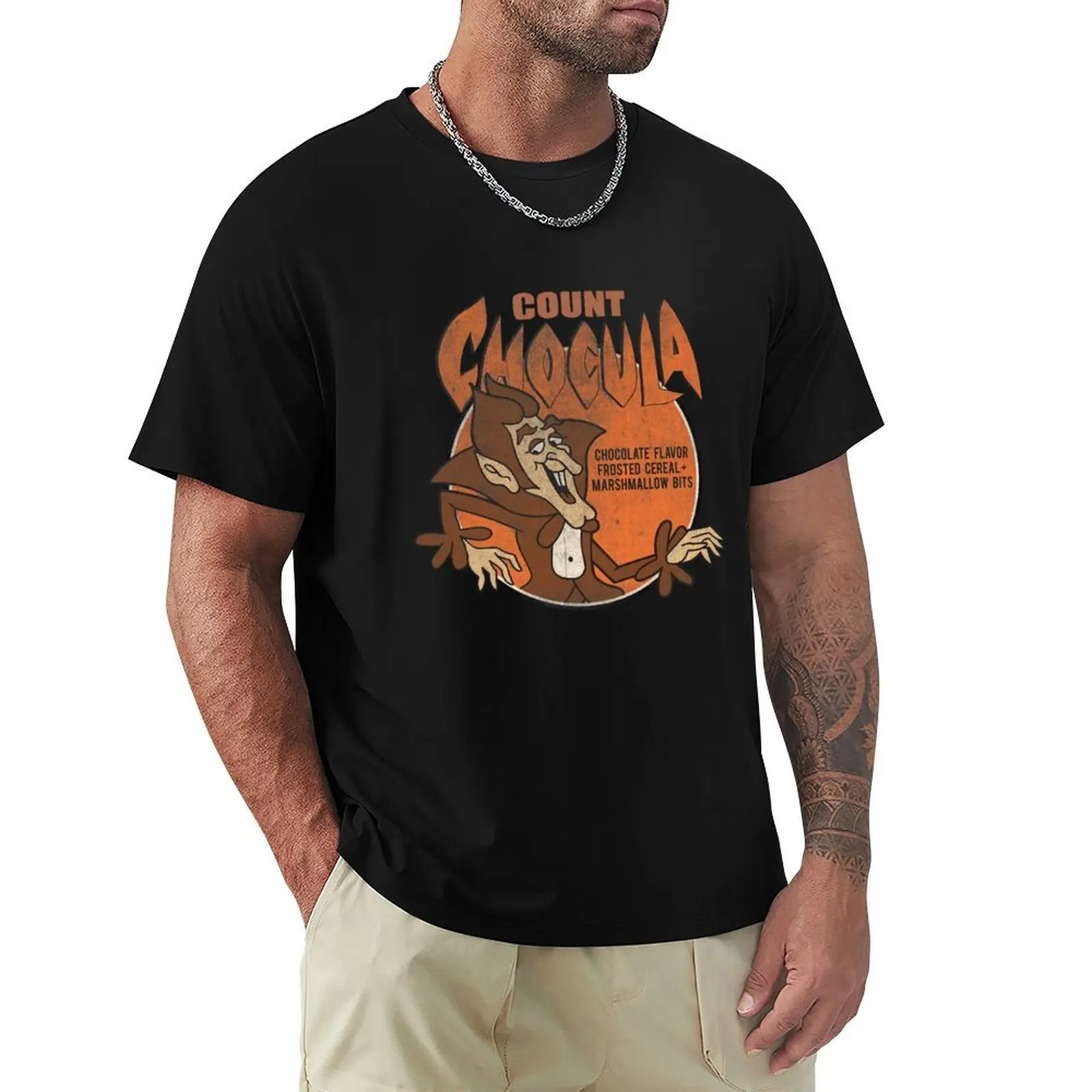 Count-Chocula Ladies t Shirt T-Shirt Basic Solid Color Short Sleeve T-Shirt