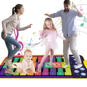 Kids Piano Mat 4 Styles Floor Keyboard Dance Mat Play Music Carpet for Girls Boys Toddlers Musical Instrument Toys Gift for Baby