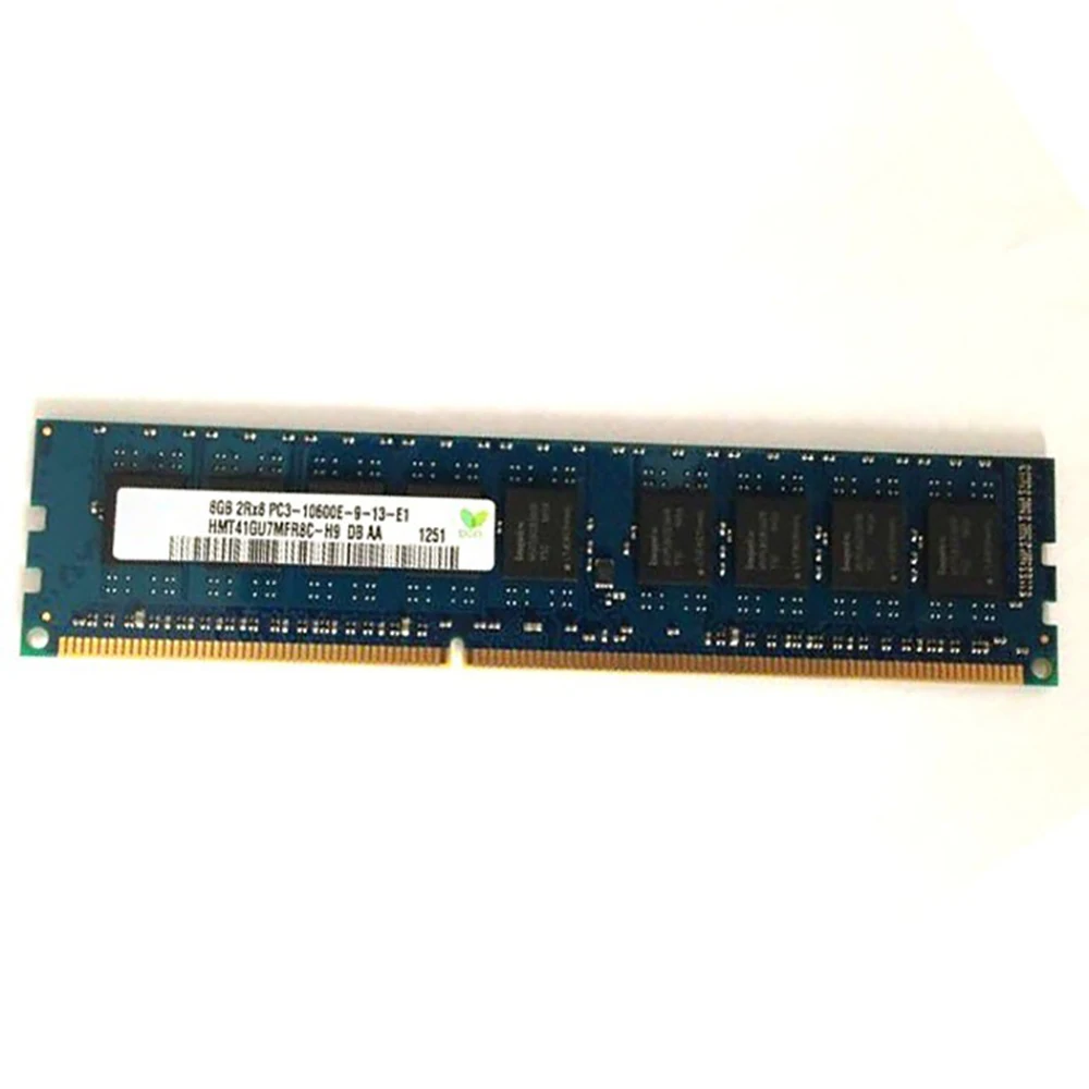 1PCS For SK Hynix RAM 2RX8 DDR3 1333 PC3-10600E HMT41GU7MFR8C-H9 ECC UDIMM 8GB 8G Memory High Quality Fast Ship