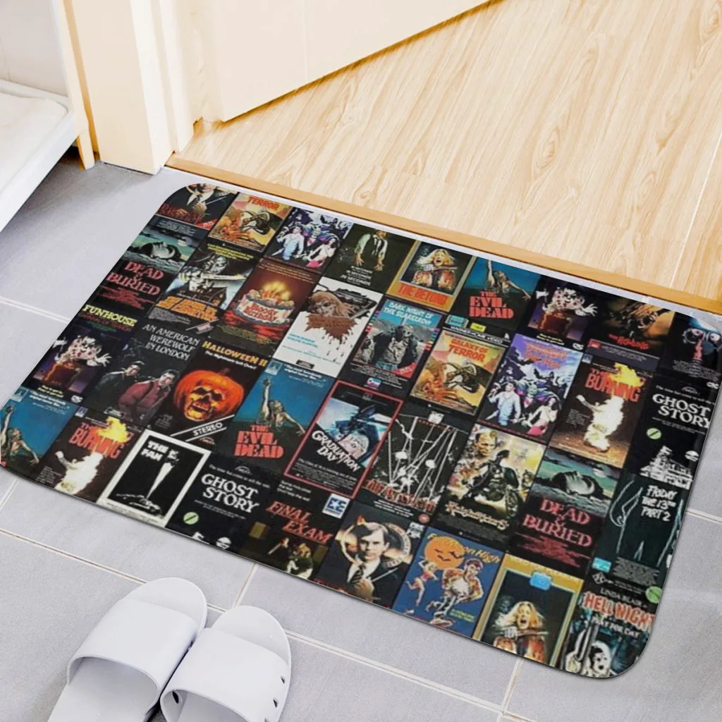 

RETRO HORROR VHS ARTWORK - 1981 Bath Mat Non-Slip Tufted Mat Rug for Front Door Living