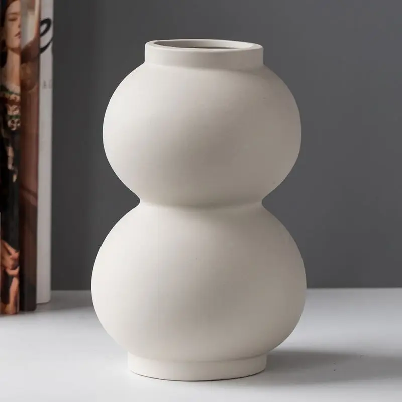 

Style ceramic vase eco-friendly round desktop decoration family dried flower arrangement