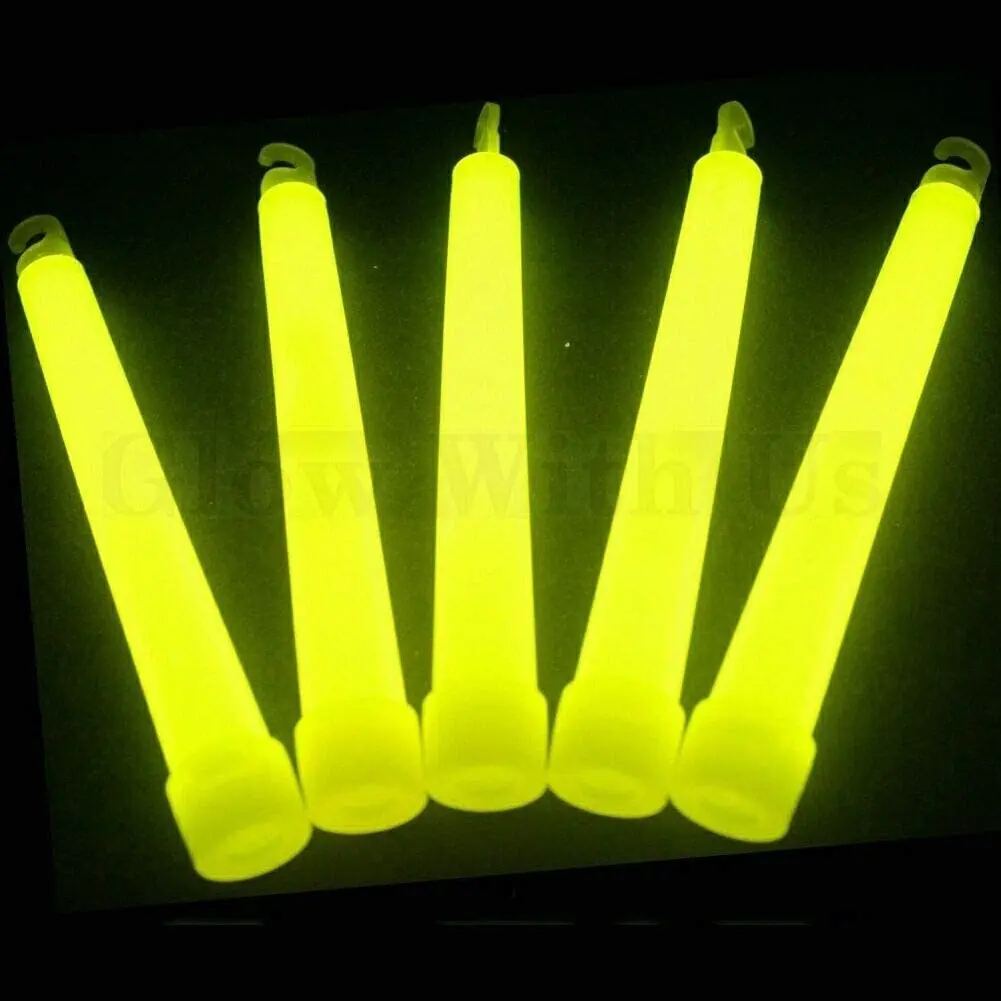 100pcs Glow Sticks 6\'\' Ultra Bright Glow Stick Military Party Camping Emergency Light Chemical Fluorescent Glowstick For Fishing