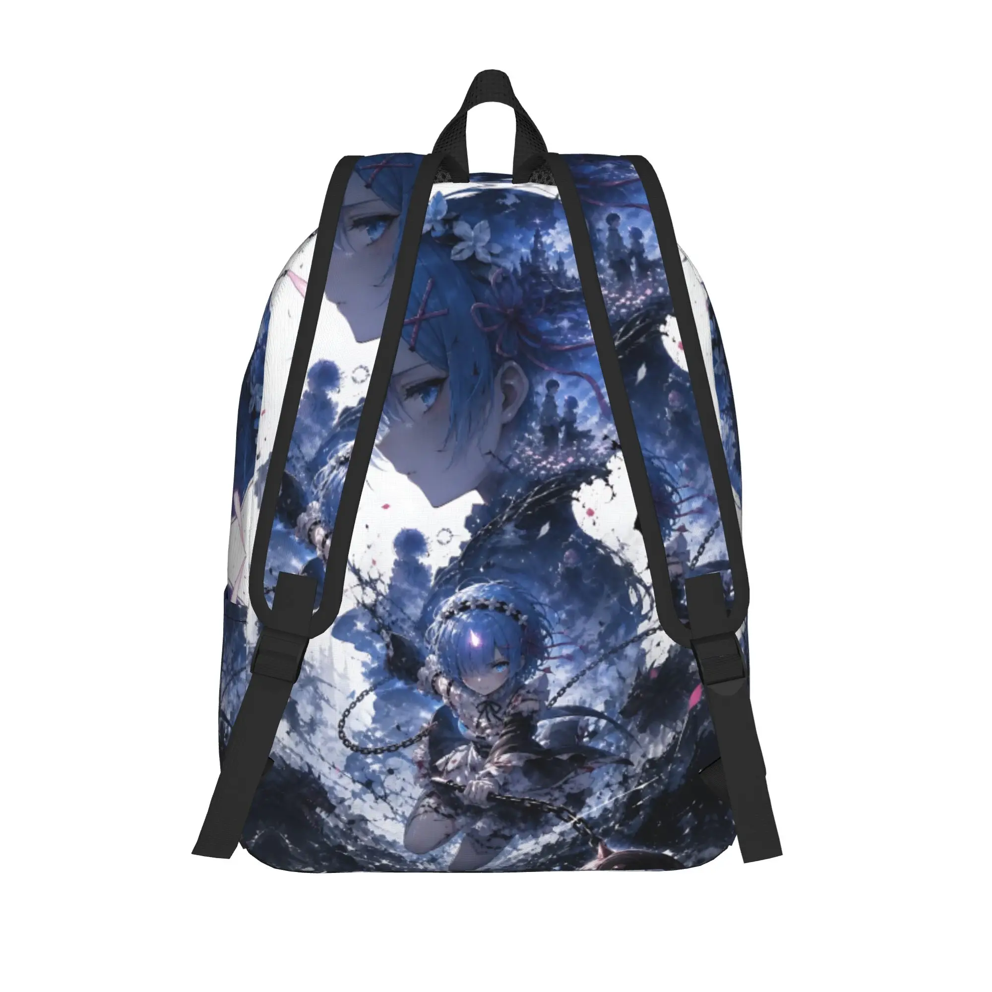 Fashion Re ZERO Anime Rem Backpack  Mochilas High Street For Work Office Sturdy Shoulder Rucksack
