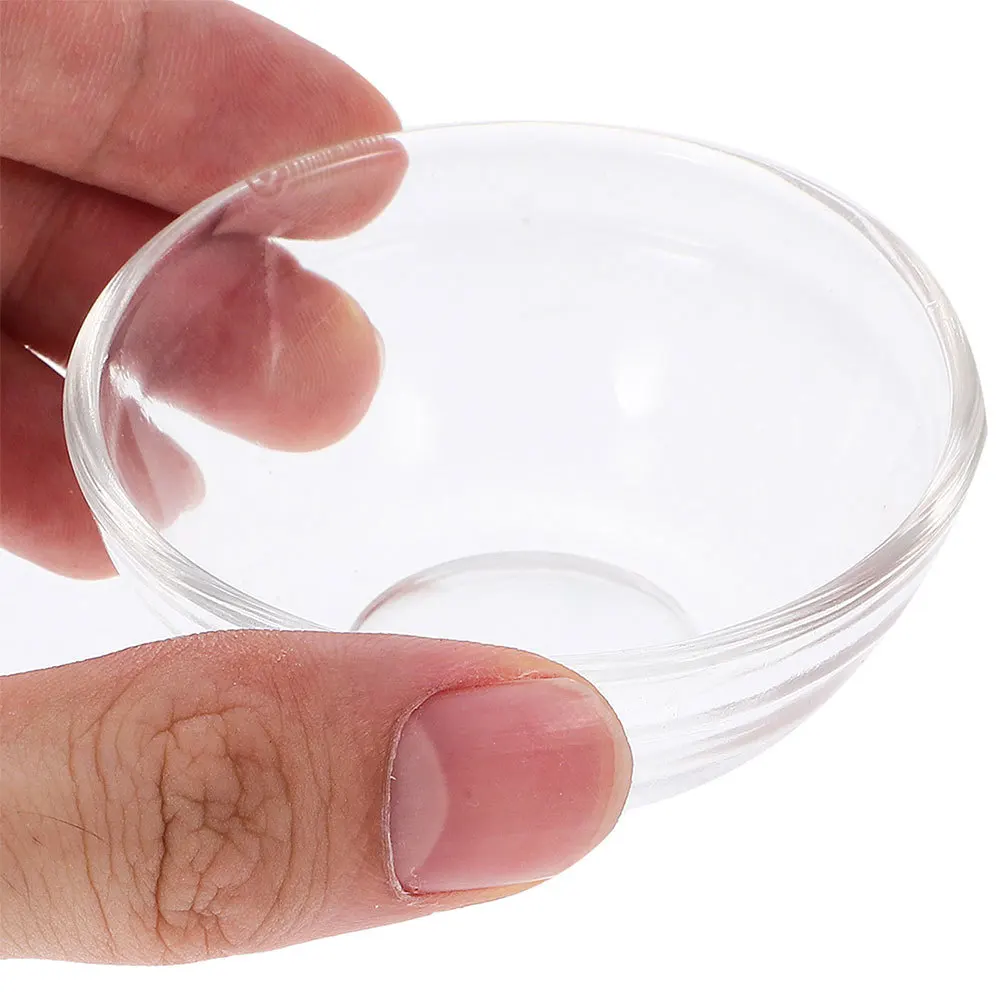 

10 Pcs Clear Serving Bowls Glass Pinch Dessert Pudding for Dipping Sauces Mini Prep