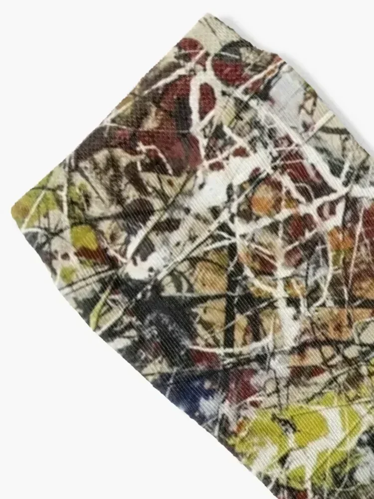 Number 17a--- Jackson Pollock Socks Thermal man winter christmas stocking tennis moving stockings Mens Socks Women's