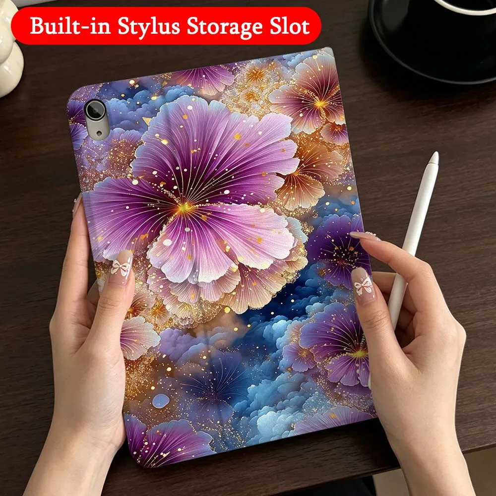 

Liujin Mountain Camellia Case For iPad Mini Pro Air 5 6 7 8 9 11 9.7 7.9 10.9 13 12.9 inch Folding Automatic Sleep/Make Tablet