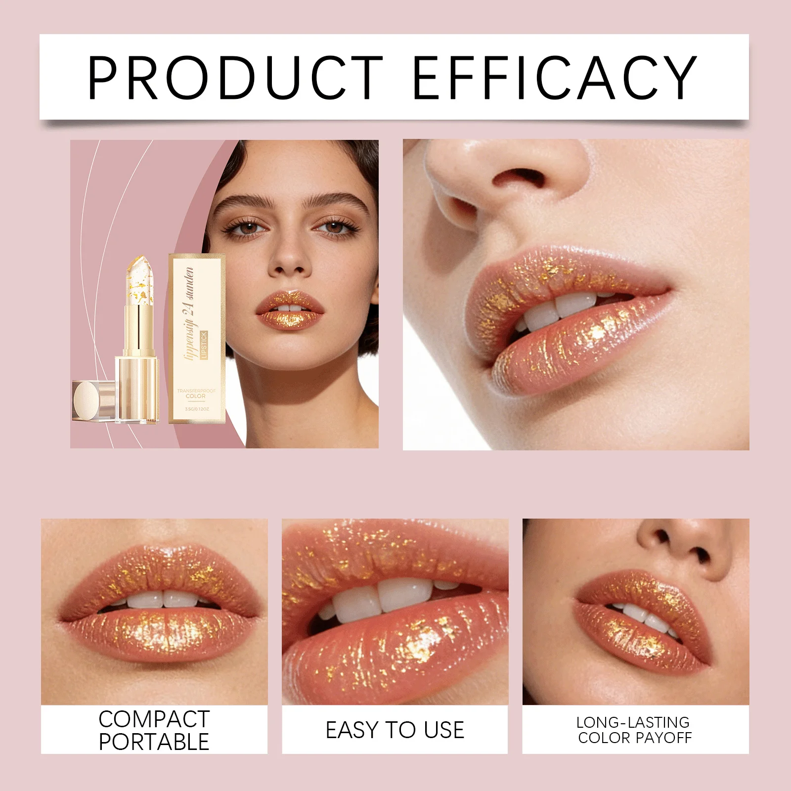 Gold Foil Color Changing Lip Balm 4