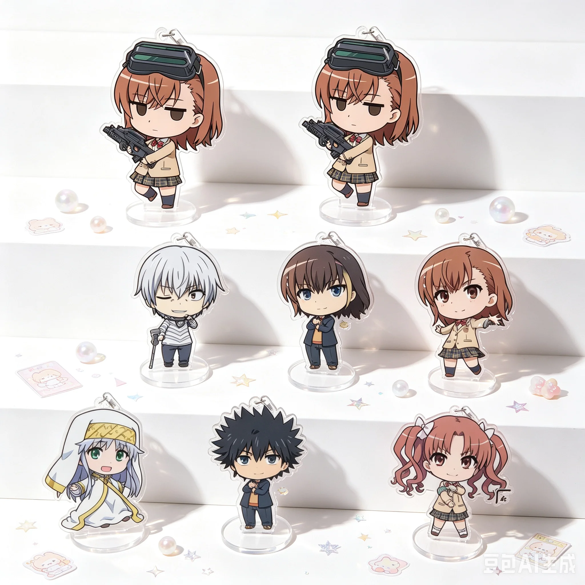 Anime A Certain Magical Index10CM Acrylic Stand Model Keychain Mikoto Misaka Cosplay Fans Gifts unisex Wholesale Stock available