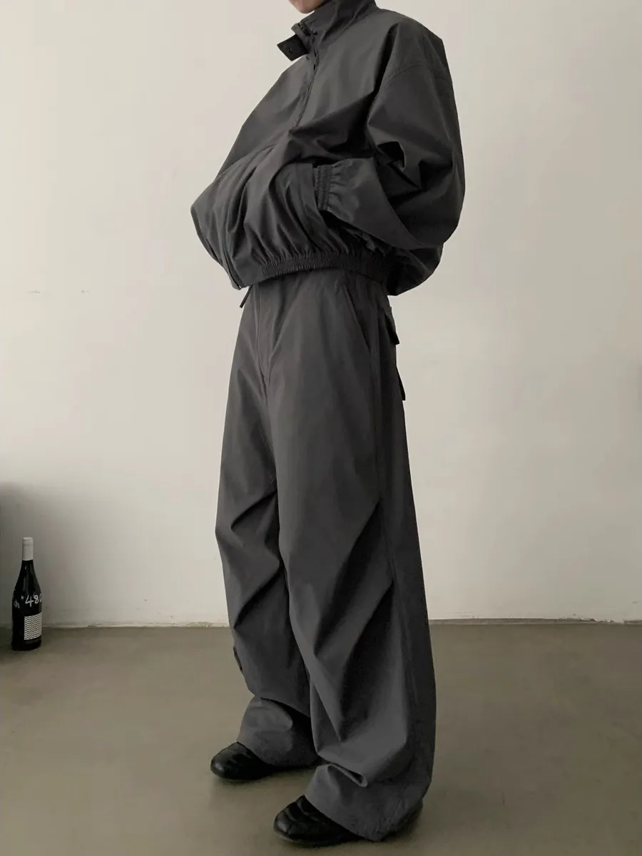 

Американские ретро-брюки свободного кроя для мужчин, не мнущиеся, повседневные, широкие, прямые, длинные, удобные