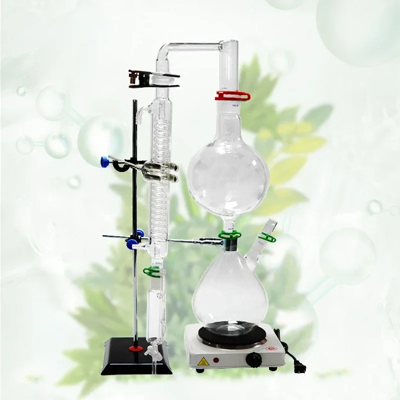 Afbeelding 4: # Etherische oliedestilleerder Kleine apparatuur Glazen destillatiekit voor etherische oliën