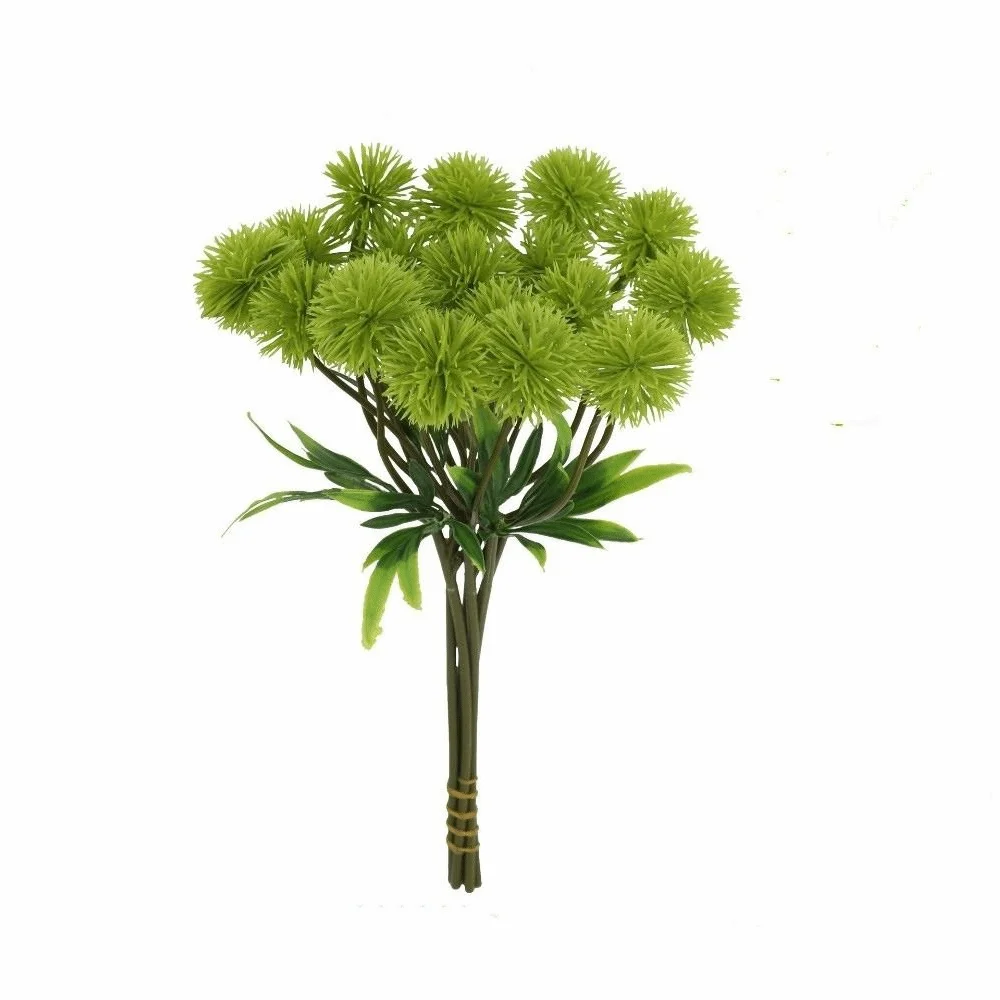 Realistic Artificial Scallion Ball Flower Ball Chrysanthemum Real Touch Simulation Plants Plastic Artificial Flower Branch